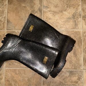 Guess Black Glitter Winter & Rain Boots